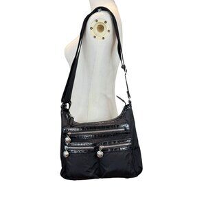 Brighton shoulder Bag.  Adustable. strap  Black